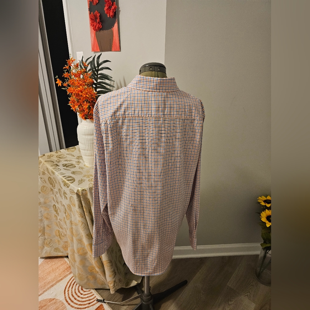 Porter+Ash, Men's Casual Blue and Orange Button Down Shirt. NWOT Sz M - Picture 2 of 8